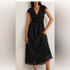 Boden dress NWT 8P black tulle dress v neck gorgeous holiday/party